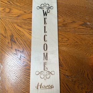Elegant Wooden Welcome Sign